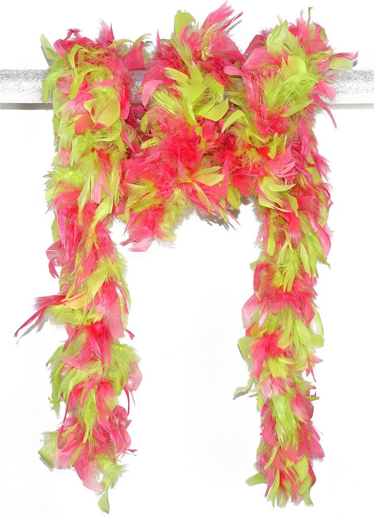 Gelb-Pinke Federboa (60g / 180cm) Produktbild 