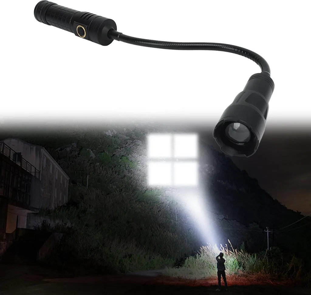Lampe torche LED flexible 1000LM rechargeable USB-C avec base aimantée - 5
