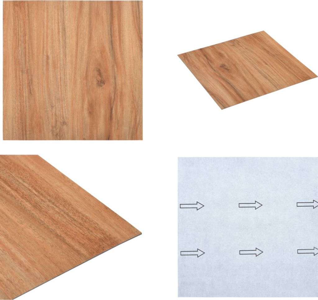vidaXL Laminat Dielen Selbstklebend 5,11 m² PVC Helles Holz - Bodenbelag - Bodenbeläge - Dielenböden - Dielenboden