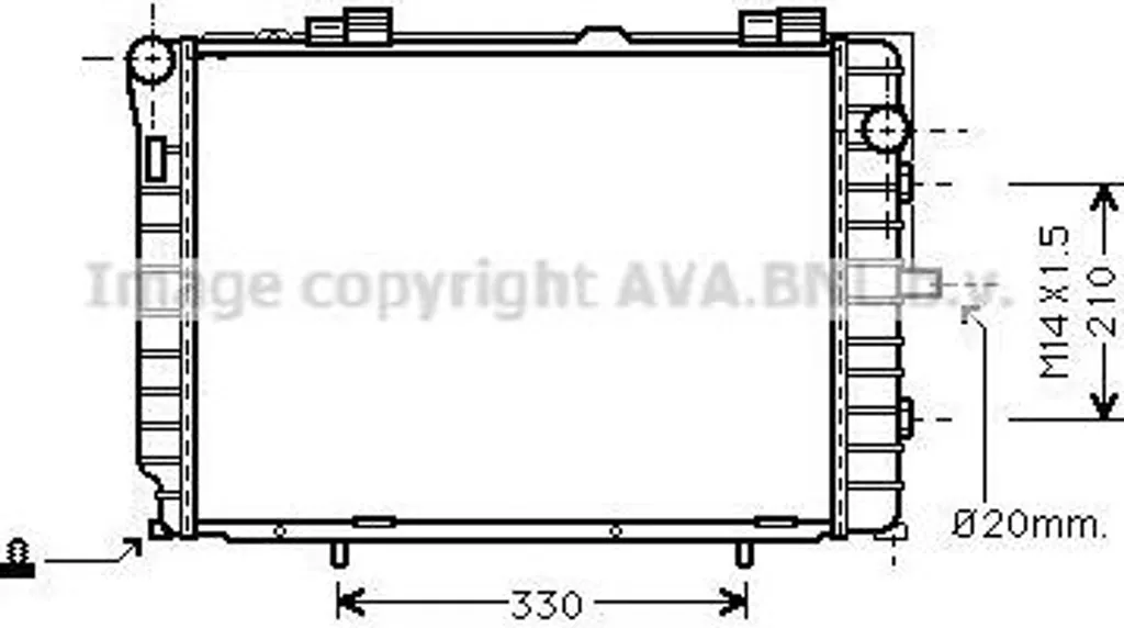 Éviter Surchauffe Moteur Mercedes avec Radiateur AVA MS2229 2025005103