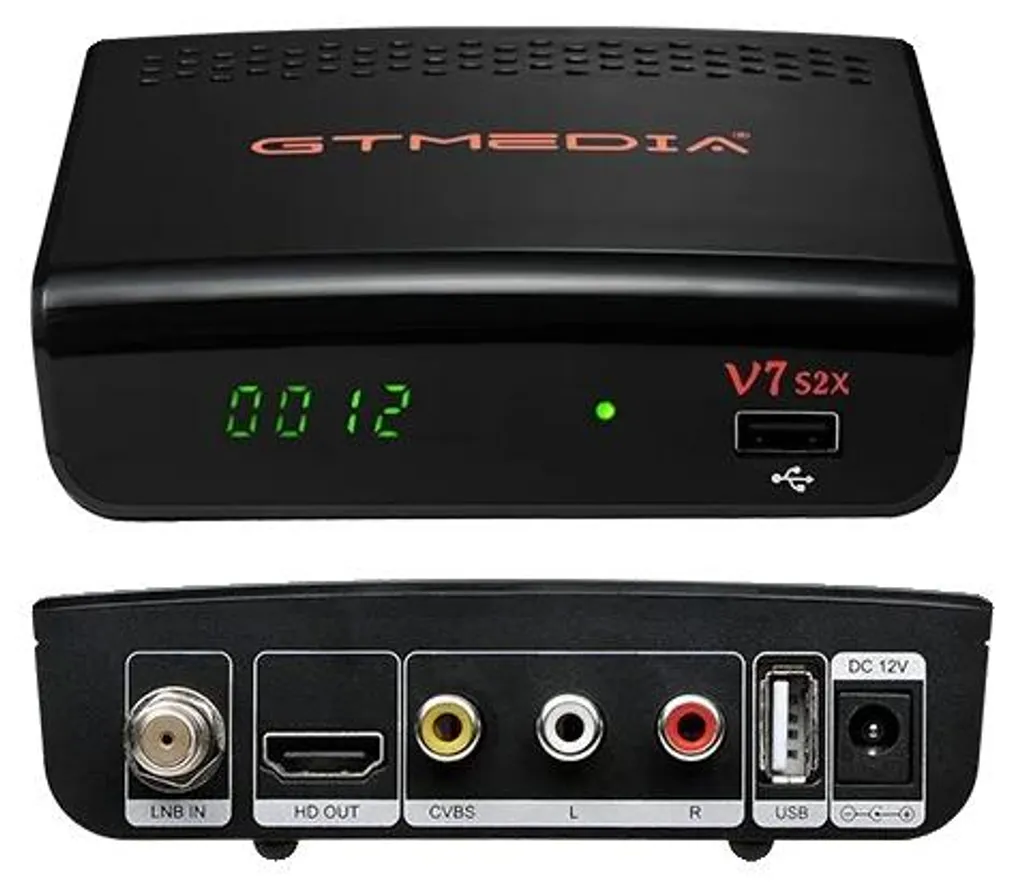 Récepteur TV Satellite pour Chaînes Gratuites HD GTMEIDA V7 S2X Prise UE