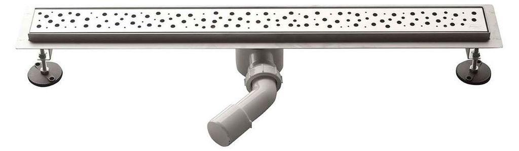 Aqualine BUCANERA Bodenrinne aus Edelstahl mit Rost, L-900, DN50