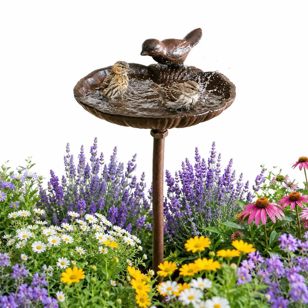 TOPANBIETER 999 Vogeltränke Rund Vogelbad Wasserschale Produktbild 