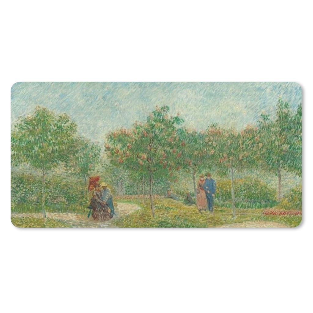 MuchoWow® Schreibtischunterlage Garten mit Liebenden - Produktbild 