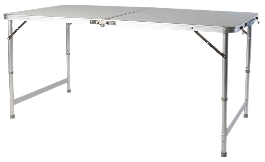 Großer Alu Klapptisch höhenverstellbar Campingtisch Tragegriff L120xB60xH58/70cm