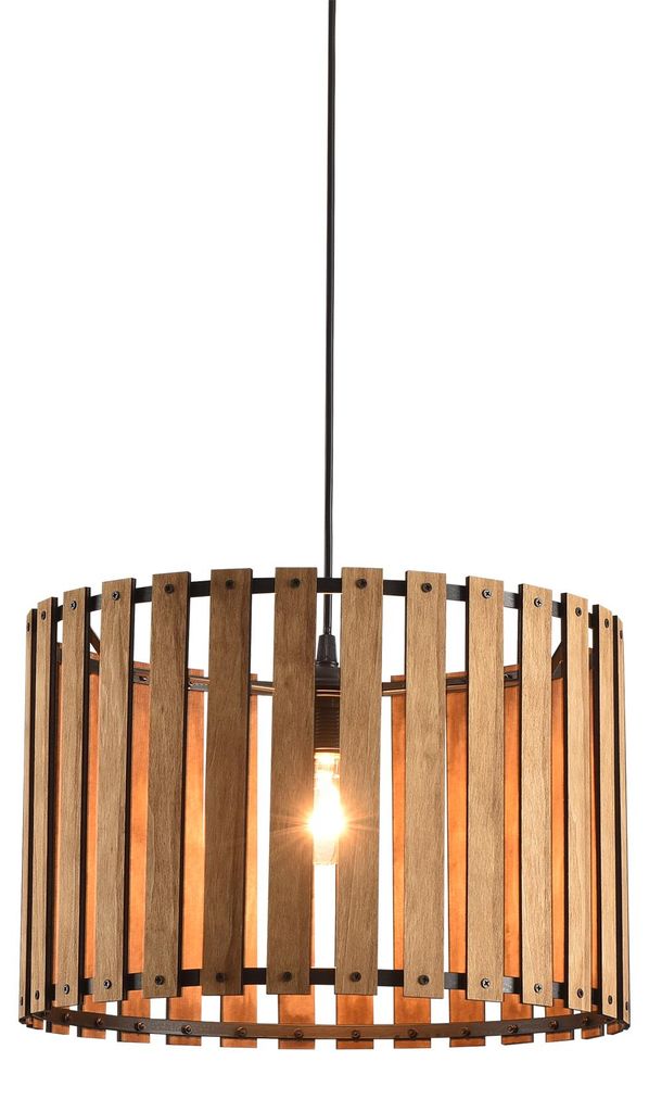 Pendelleuchte Holz Eiche MOOD Ø38 cm – 1-flammig, E27 Produktbild 