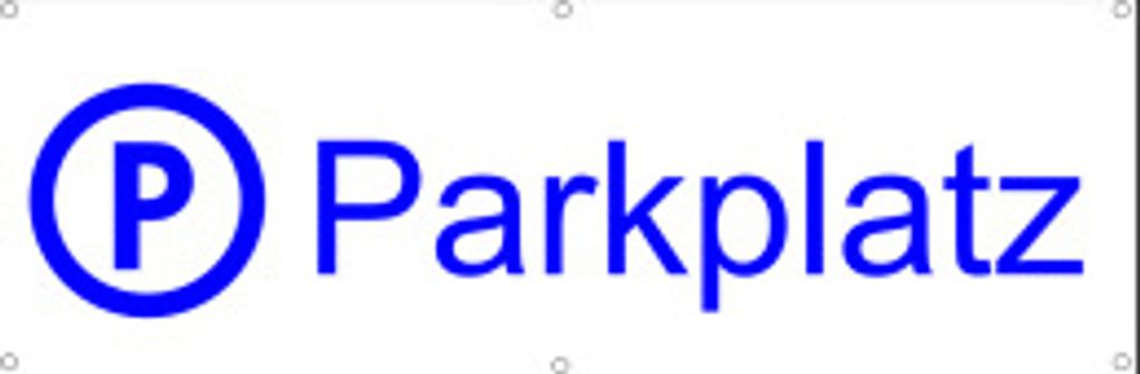 Werbeplane / Gerüstplane - p08 - Parkplatz - Plane - Banner 150cm x 50 cm - für Baustelle, Garten, Zaun oder Veranstaltung