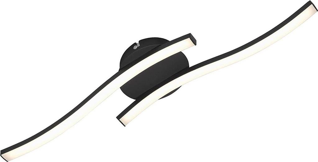 LED Deckenleuchte Deckenlampe 2-flammig 12 W 3000K Schwarz Produktbild 