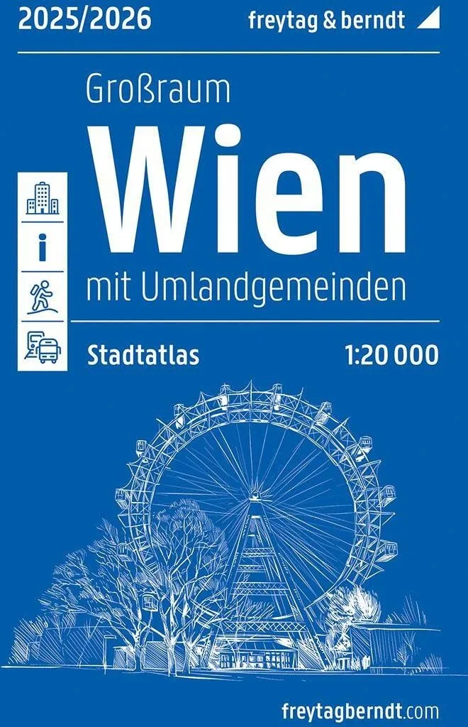 Atlas Vienne 2025/2026 Région Métropolitaine 1:20 000 Format Ville