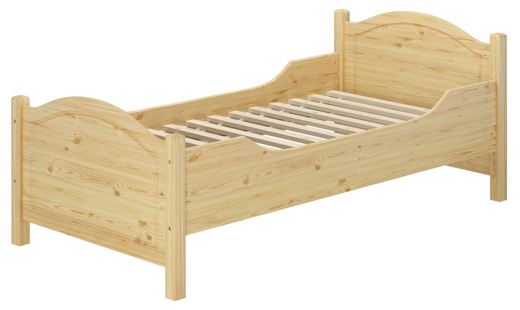 Seniorenbett extra hoch 90x200 Massivholz Kiefer Einzelbett Produktbild 
