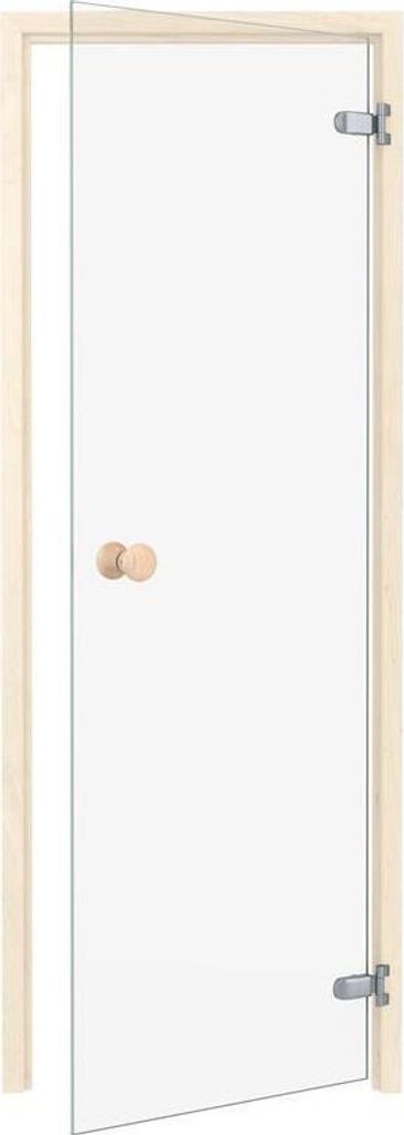 Saunatür Classic - Espe / Glas Klar / 80 x 190 Produktbild 
