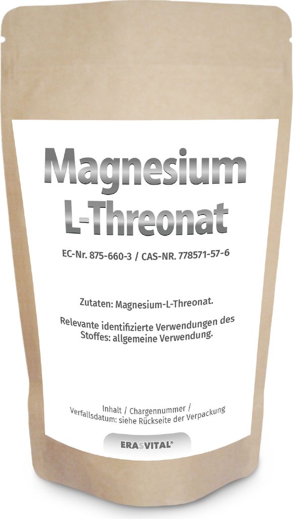 Magnesium L-Threonat - 500 g - 99,6% Reinheit, hochreines Pulver nur für nicht kommerzielle Forschungs- und Entwicklungszwecke.