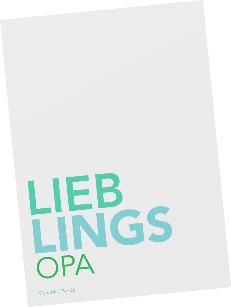 Mr. & Mrs. Panda Ansichtskarte Opa - Weiß - Geschenk, Spruch, Postkarte, Geburtstag, Geschenkidee, Bester, Ansichtskarten, Großvater, Kunstkarten...