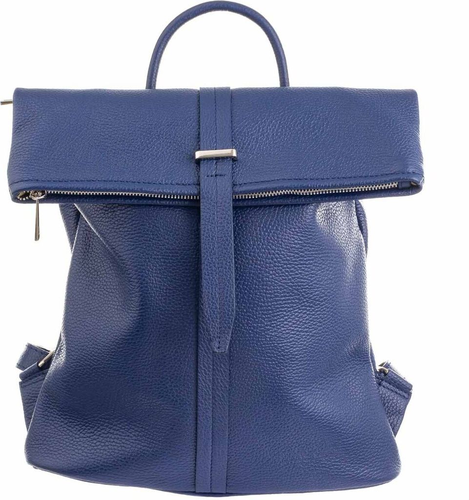 Vera Pelle Rucksack Daypack Echtleder aus Italien dunkelblau
