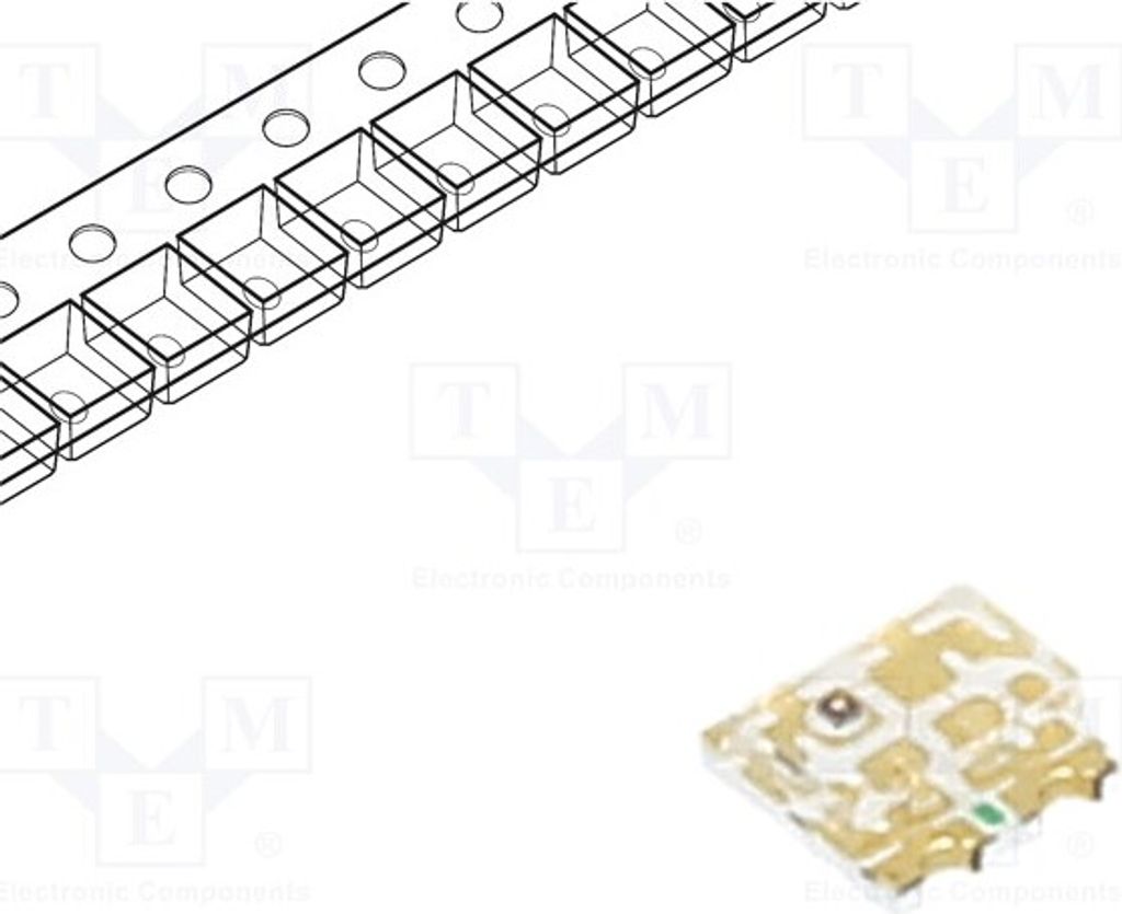 5x LED 0606 grün/ blau/ gelb 1,6x1,6x0,7mm 140° SMD 20mA RF-W3S198TS-A37 LED-Diod