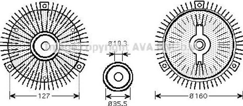 Embrayage de ventilateur AVA MSC408 pour OE 6032000022 Classe C et E
