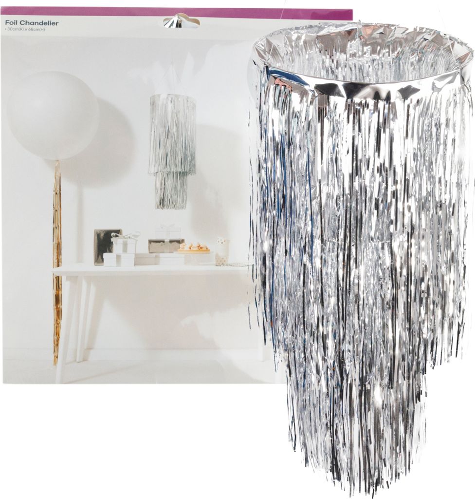 Decorazione da soffitto lampadario in lamina d'argento Immagine del prodotto 