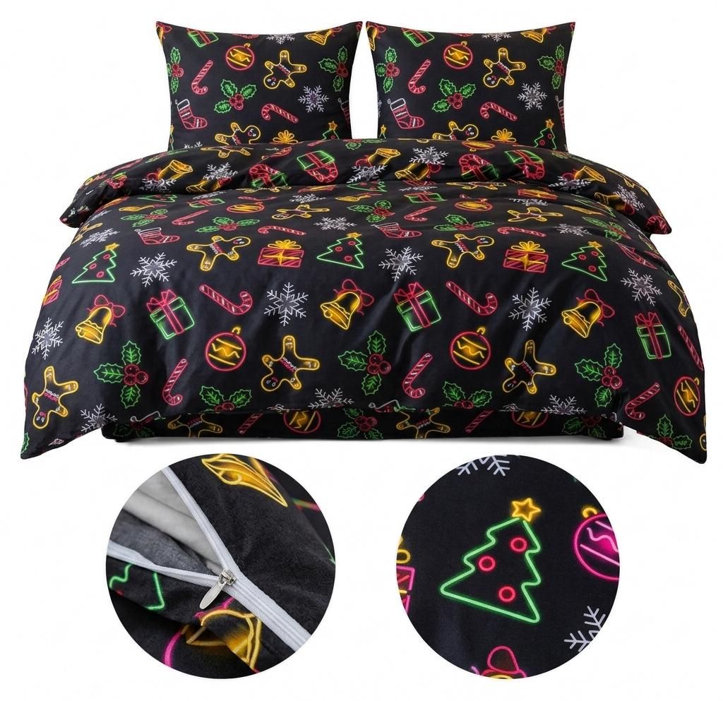 Komplet Pościeli 140x200cm  z 2 Poszewkami 70x80 Święta Zdjęcie produktu 