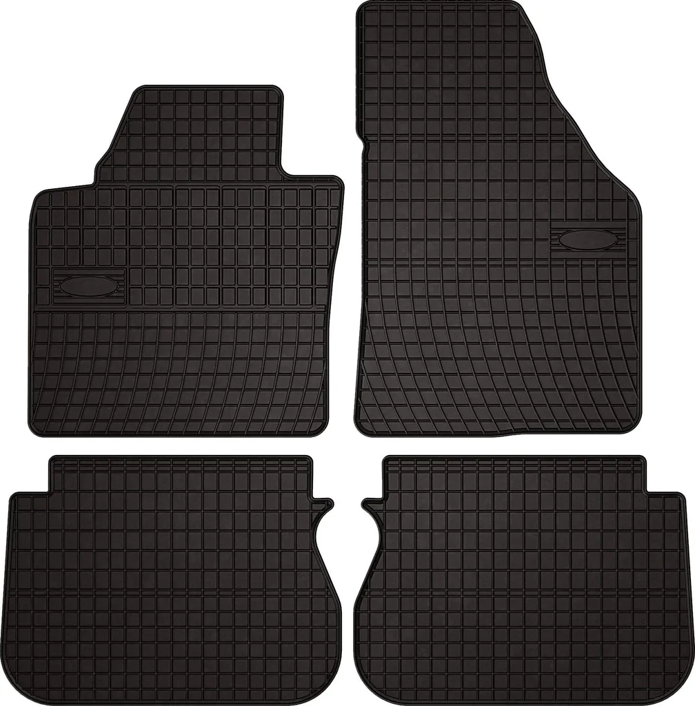Tappetini auto in gomma adatto per Volkswagen Caddy 2K 2FL (2013-, monovolume) neri, set 4 pz, con fissaggi