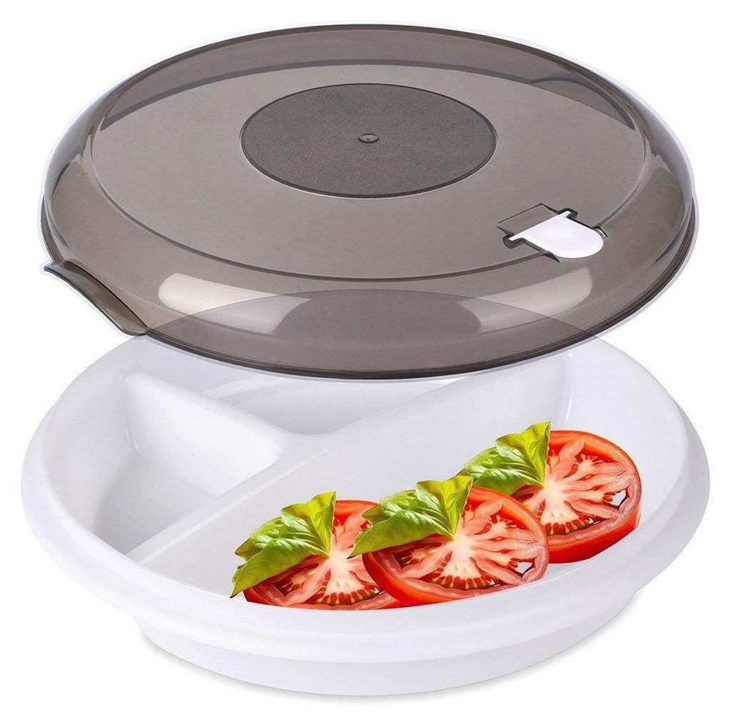 Boîte à lunch allant au micro-ondes avec sections et évent Image du produit 