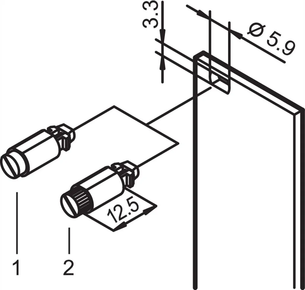 Vis à Fermeture Rapide à Fente Schroff 21101847 pour Panneaux - 100 Pcs