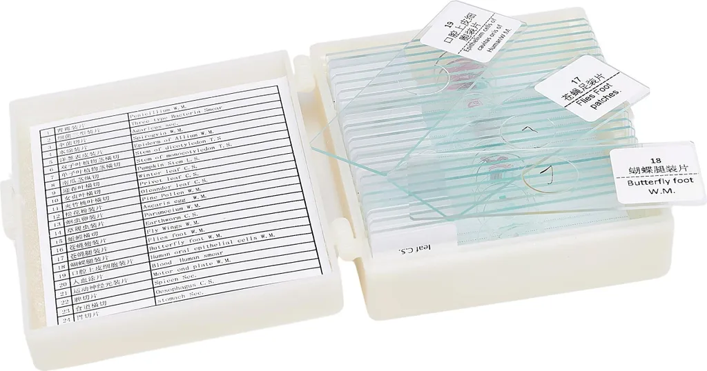 Coffret d'échantillons de microscopie (25 lames) - Tissus biologiques