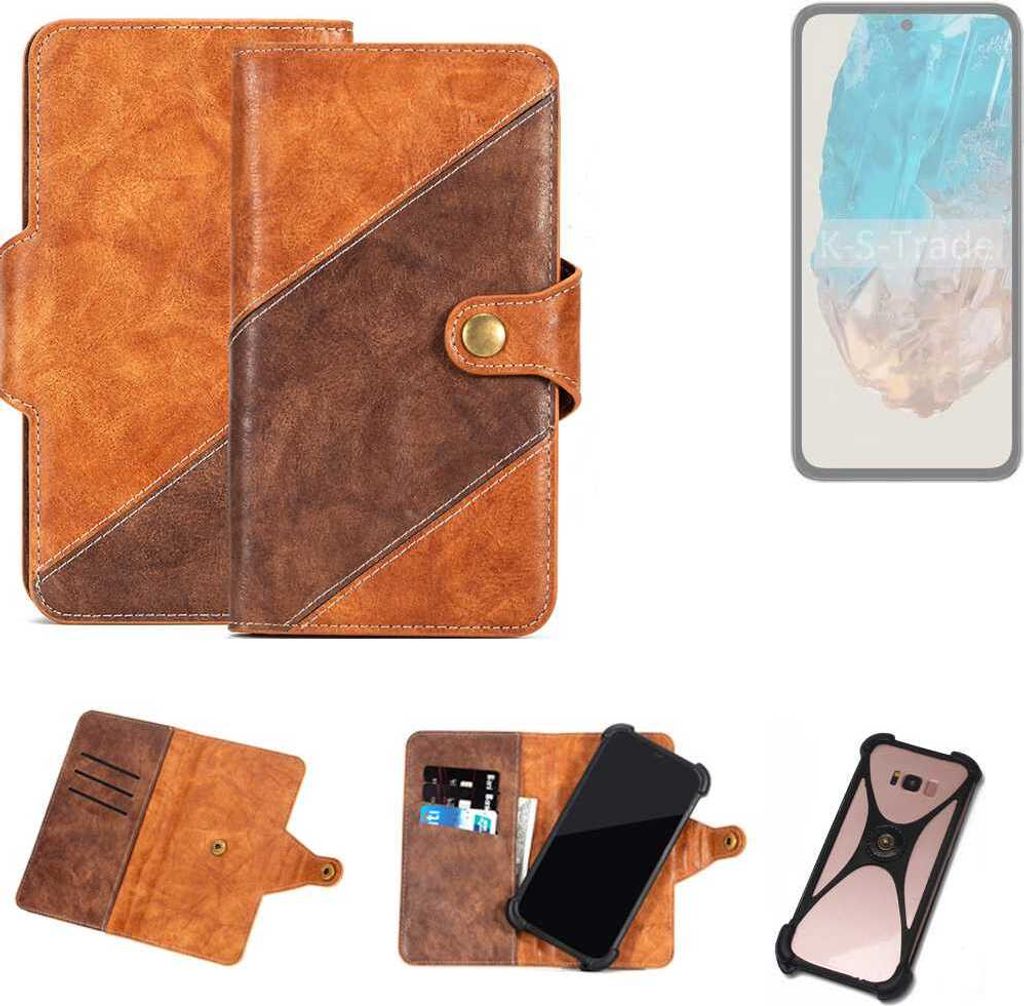 K-S-Trade Handyhülle Schutzhülle Bookstyle Case Wallet-Case kompatibel mit Samsung Galaxy M35 5G Cover Klapphülle Kantenschutz Smartphone
