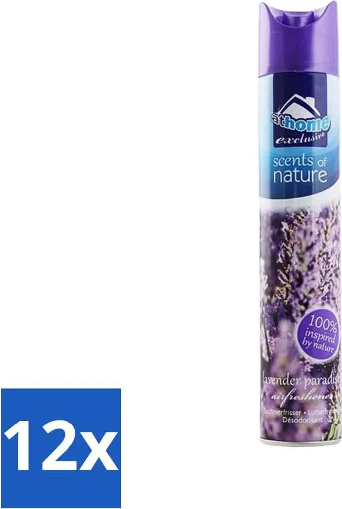 Désodorisant 400ml senteurs naturelles At Home pack 12 pour longue durée