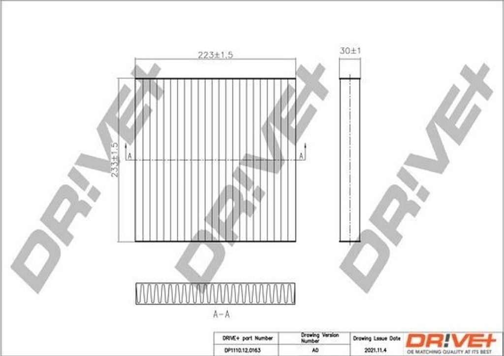 Dr!ve+ DP1110.12.0163 - OE 80291 SNK A01 Innenraumfilter für Accord VII, Accord VIII, Civic IX, Civic VIII, CR-V III (RE), CR-V IV (RM), Legend IV...