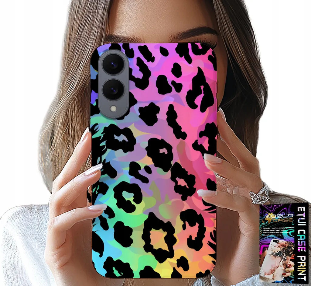 Cover Samsung S25 Edge Leopardata Rainbow - Protezione Vetro Style