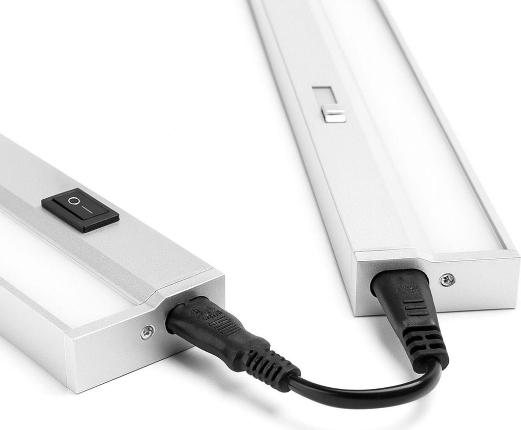 Mueller Licht LED Unterbauleuchte Cabinet Light DIM 909cm Titan 15W 1050lm 4000K Neutralweiss dimmbar Aluminium Kuechenunterbau Lichtleiste 230V mit Schalter langlebig energiesparend