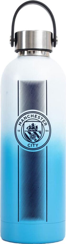 Manchester City FC - Thermosflasche, Klobig TA12670 (Einheitsgröße) (Blau/Weiß/Schwarz)