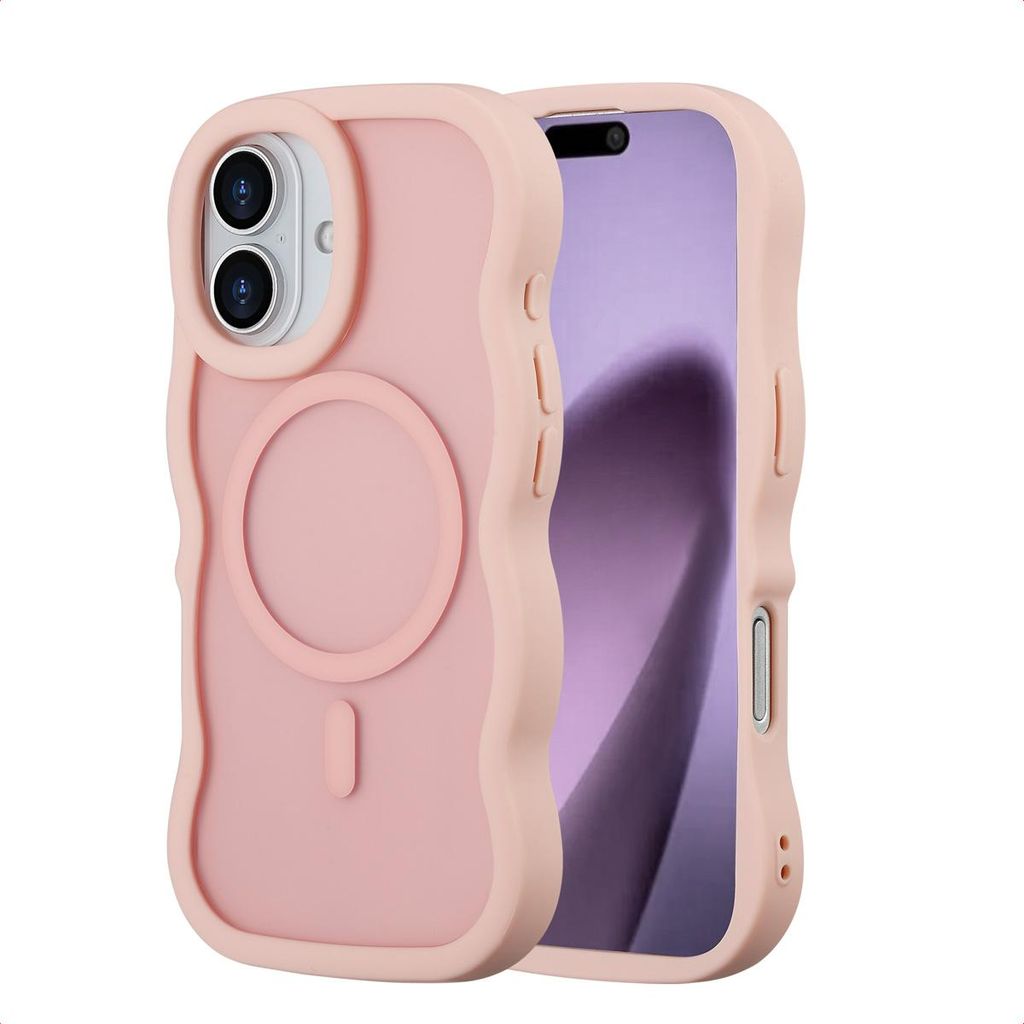 Selencia Wavy Backcover mit MagSafe iPhone 17 - Soft Pink