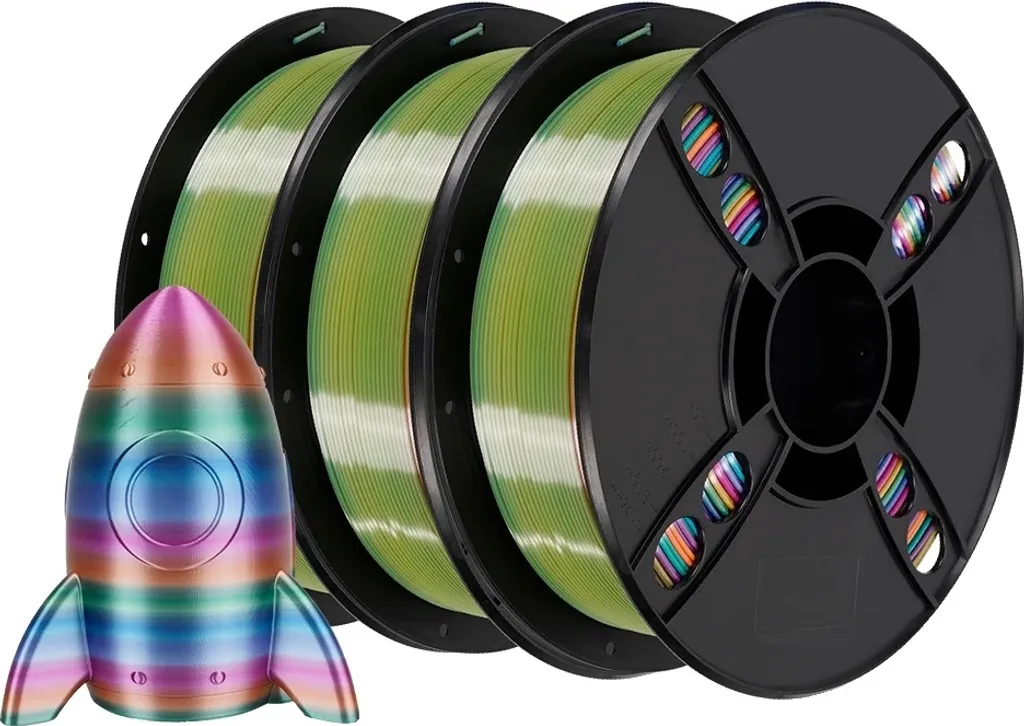 Crea Magia con Filamento Seta Arcobaleno 5kg - Colori Candy e Forest