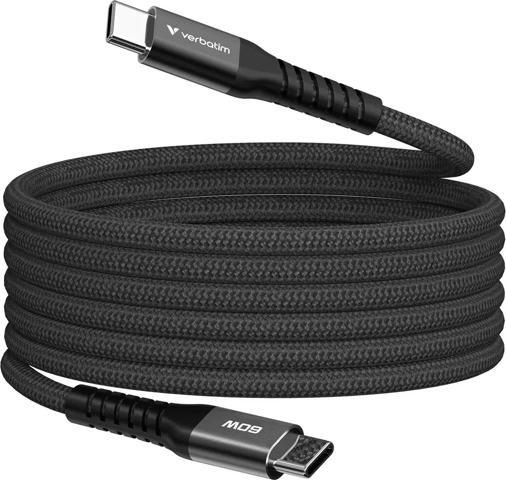 Verbatim 31859 Cavo USB-C Magnetico 60W 1.2m Nero - Ricarica Rapida
