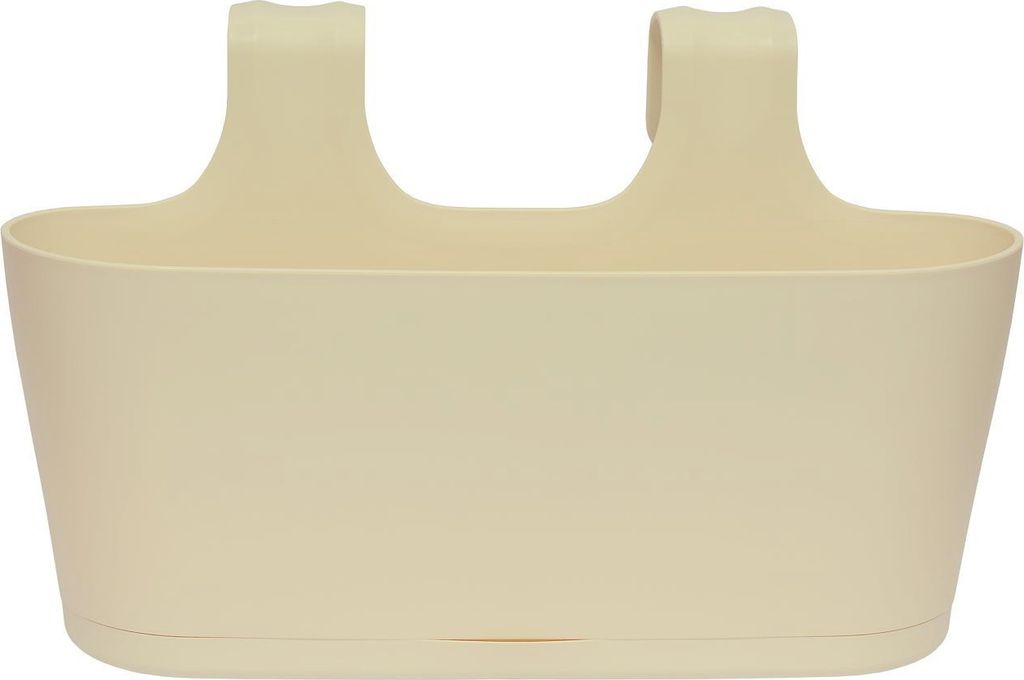 Balkon Blumenkasten oval zum Hängen Beige Produktbild 