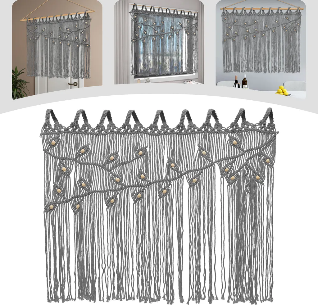 Rideau de fenêtre et cloison gris élégant pour décoration de porte