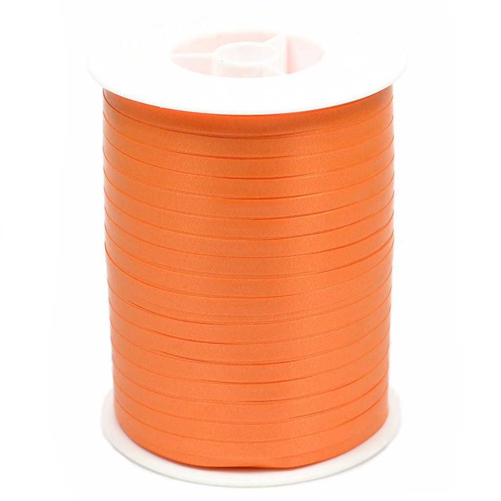 Geschenkband Ringelband 5mm x 500m Rolle Orange Produktbild 