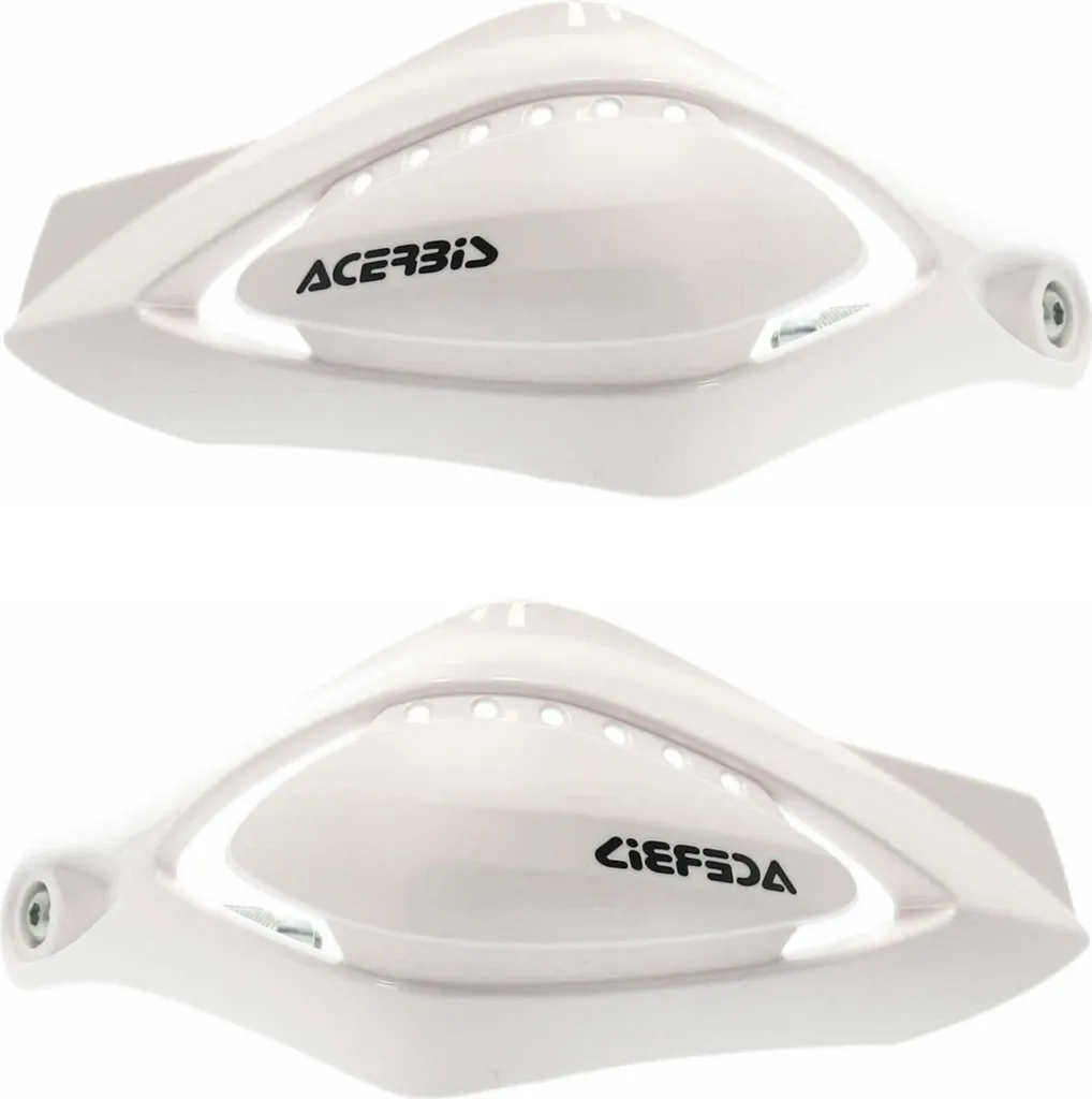 Protège-mains fermés blancs ACERBIS Zoom pour guidon moto et enduro