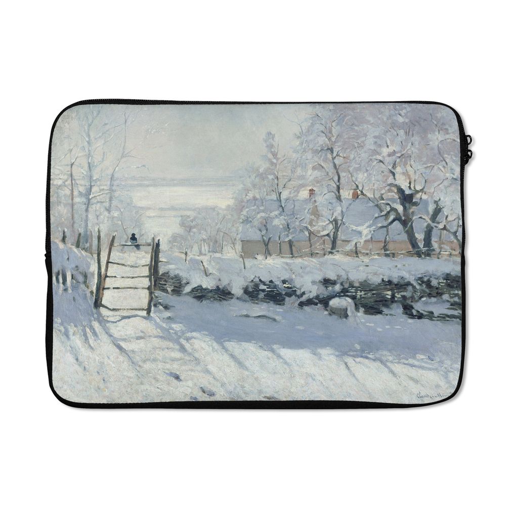 MuchoWow Laptop Hülle 14 ZollDie Elster - Gemälde von Claude Monet Laptoptasche - Laptoptasche - Stoßsicher - Schutzhaube
