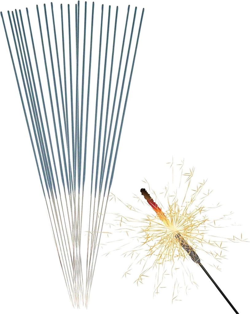 happy sparks 100x Wunderkerzen 17 cm - Fontäne für Partys & Hochzeit & Geburtstag - Silvester Kat. F1 für Jugendlichen & Kinder - 2025/2026