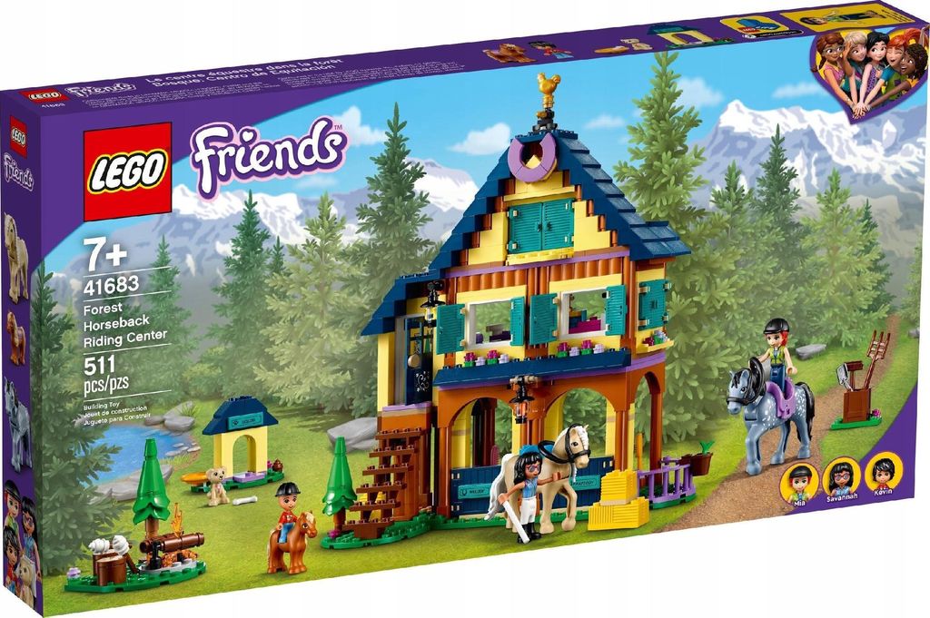LEGO 41683 Friends Centre équestre dans la forêt, écurie Image du produit 