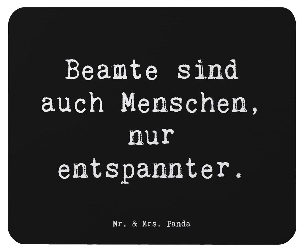 Mr. & Mrs. Panda Mouse Pad Spruch Beamtin Entspannt - Schwarz - Geschenk, Beruf, öffentlich Dienst, computer mauspad, pc mausunterlage, Präzision...