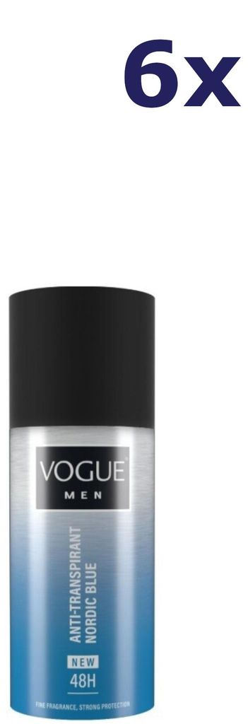 6x Vogue Deospray Men - Nordic Blue 150 ml Produktbild 