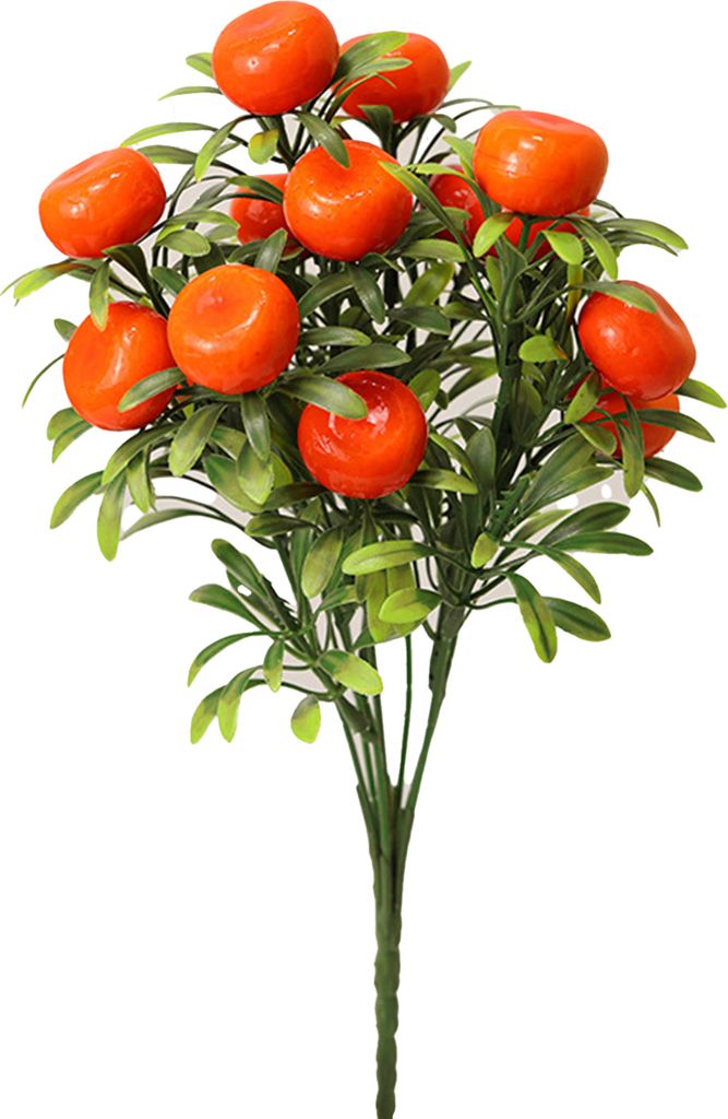 Lebendiges Aussehen, realistische künstliche Früchte, künstlicher Orangen-Zitronenbaum mit grünem Blätterzweig, Heimdekoration