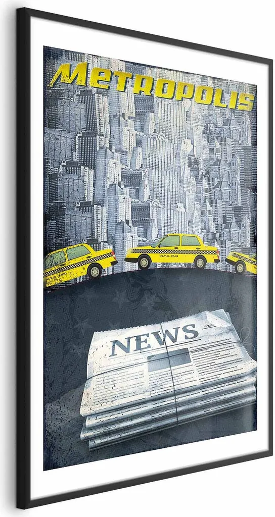 Idea Regalo Poster Metropolis 60x90 Cornice: Decorazione Casa Cinema