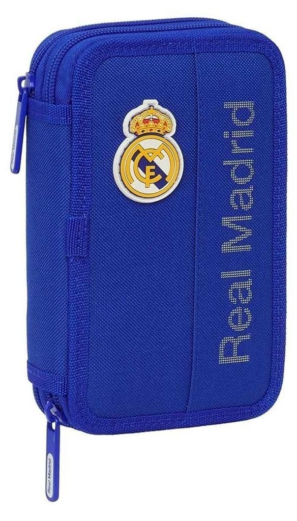 Real Madrid Schulmäppchen für Kinder, bunt, mit 29 nützlichen Utensilien, ideal für Kinder von 5 bis 14 Jahren, 12,5 x 4 x 19,5 cm