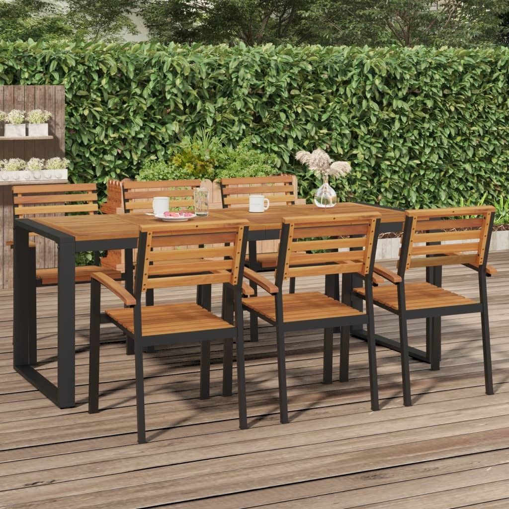 Maison Exclusive - Gartentisch mit Gestell U-Form 200x90x75 cm Akazie Massivholz