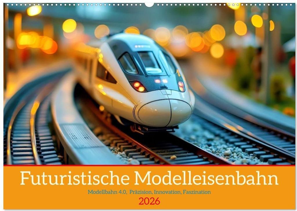Futuristische Modelleisenbahn (Wandkalender 2026 DIN A2 quer), CALVENDO Monatskalender
