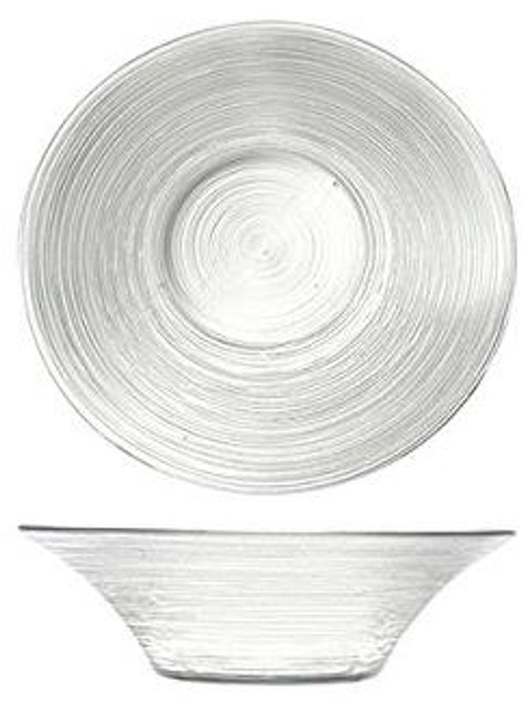H&H Set mit 6 runden Glasbechern, 19,5 cm, Küchenschüssel